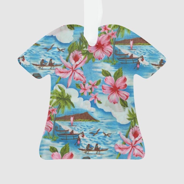 Hawaiian Scenes Aloha Shirt Ornament (Front)