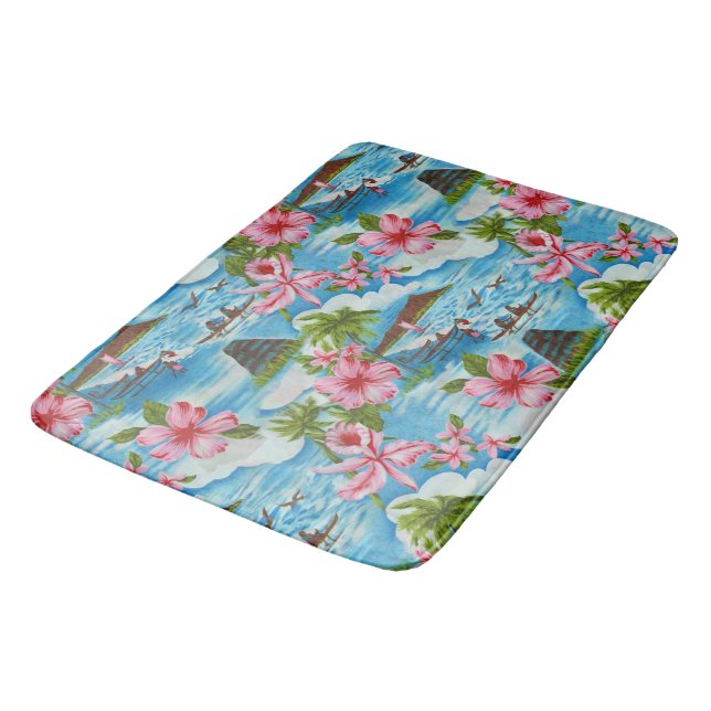 Hawaiian Scenes Bath Mat (Angled)