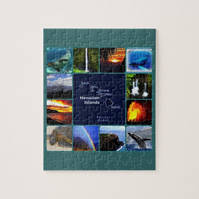 Hawaiian scenes collage jigsaw puzzle (Vertical)