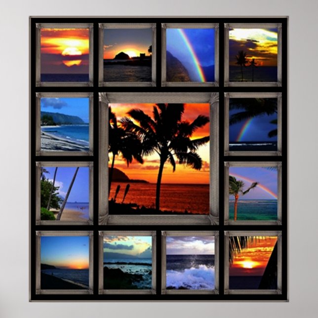 Hawaiian scenes poster (Front)