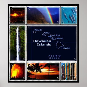 Hawaiian scenes poster