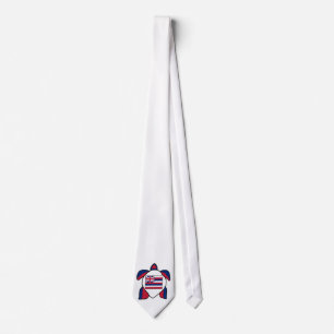 Hawaiian sea turtle flag tie