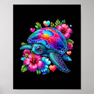 Hawaiian Sea Turtle Hawaii Vacation Beach Summer  Poster