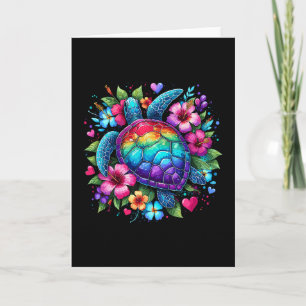 Hawaiian Sea Turtle Hawaii Vacation Beach Summer T Card