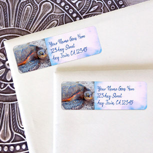 Hawaiian Sea Turtle Honu Photo Custom Address