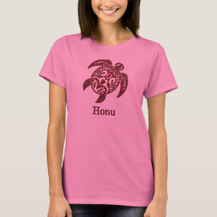 Hawaiian Sea Turtle in Red T-Shirt