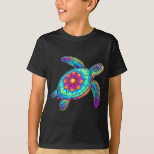 Hawaiian Sea Turtle Tie-Dye Hawaii Colourful Beach T-Shirt