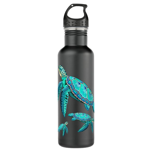 Hawaiian Sea Turtle Tropical Colours  710 Ml Water Bottle (Front)