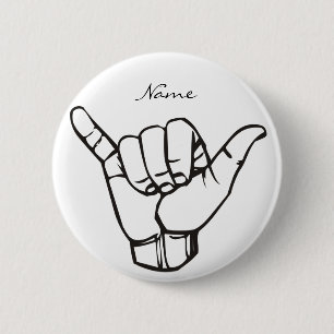 Hawaiian Shaka Brah Wave Thunder_Cove 6 Cm Round Badge