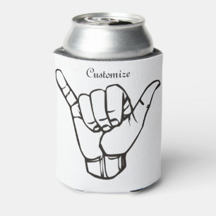 Hawaiian Shaka Brah Wave Thunder_Cove Can Cooler