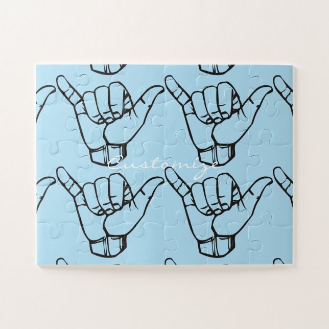 Hawaiian Shaka Brah Wave Thunder_Cove Jigsaw Puzzle (Horizontal)