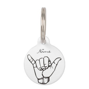 Hawaiian Shaka Brah Wave Thunder_Cove Pet Tag