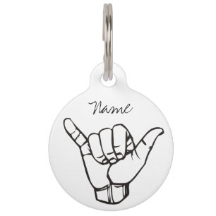 Hawaiian Shaka Brah Wave Thunder_Cove Pet Tag