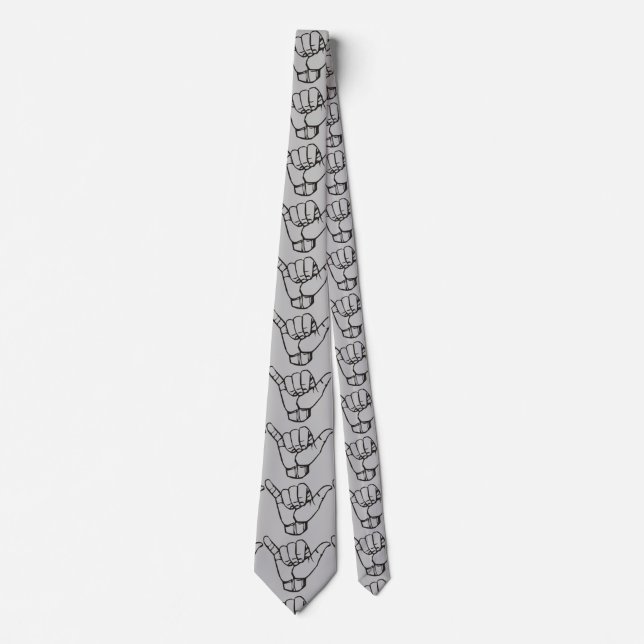 Hawaiian Shaka Brah Wave Thunder_Cove Tie (Front)
