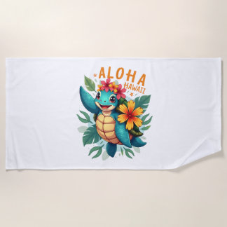 Hawaiian-Shirt Aloha Hawaii Sea Turtle Girl Women  Beach Towel