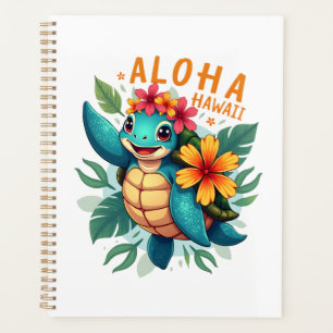 Hawaiian-Shirt Aloha Hawaii Sea Turtle Girl Women  Planner