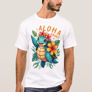 Hawaiian-Shirt Aloha Hawaii Sea Turtle Girl Women T-Shirt