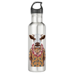 Hawaiian Shirt Cow 710 Ml Water Bottle