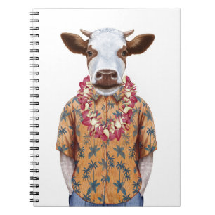 Hawaiian Shirt Cow Notebook
