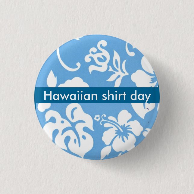 Hawaiian Shirt Day 3 Cm Round Badge (Front)