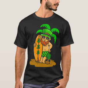 Hawaiian St Patricks Day Surfer Irishman Outfit T-Shirt