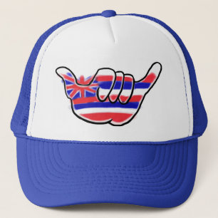Hawaiian state flag shaka symbol artsy hat