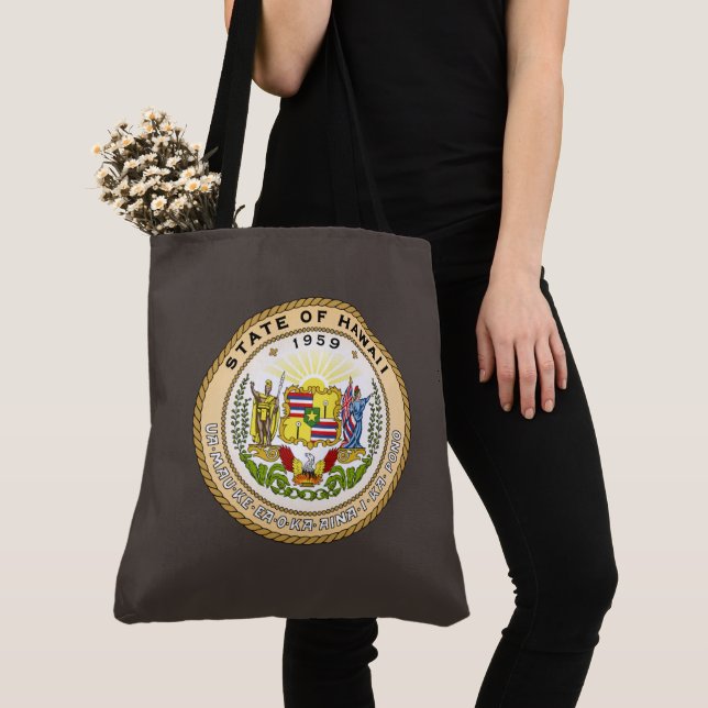 Hawaiian State Seal Tote Bag (Close Up)