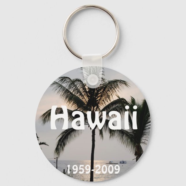Hawaiian Statehood anniversary Key Ring (Front)