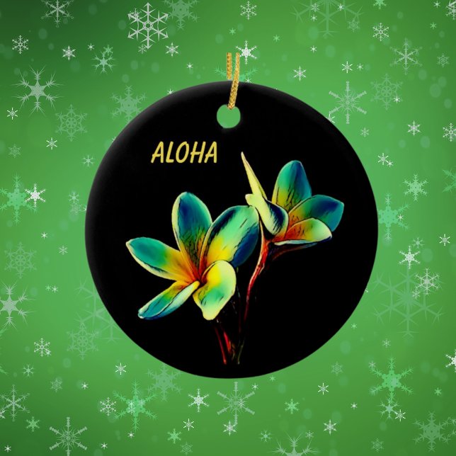 Hawaiian Stunning Plumeria Christmas Ornament (Celebrate Christmas by adding  a Hawaiian-themed Christmas ornament to your tree!)