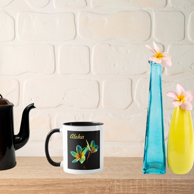 Hawaiian STUNNING Plumeria Watercolor Theme Mug (Creator Uploaded)