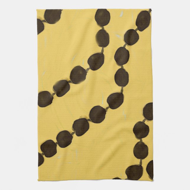 Hawaiian Style Kukui Nut Custom Kitchen Towel (Vertical)