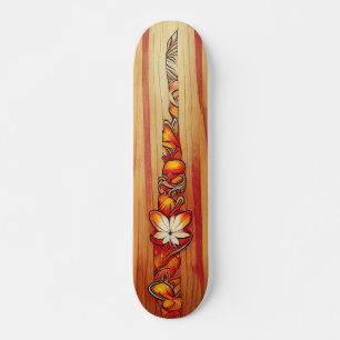 Hawaiian style skateboard