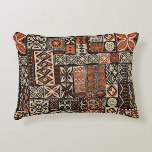 Hawaiian style tapa tribal fabric abstract patchwo decorative cushion
