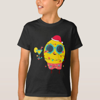 Hawaiian Summer Tropical Xmas Lemon Funny Christma T-Shirt