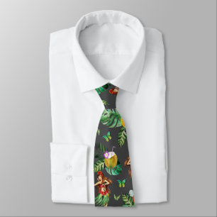 Hawaiian Summer Vacation Aloha Tacky Pattern Tie