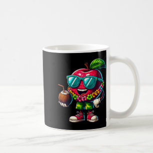 Hawaiian Sunglasses Drinking Coconut Summer Lei Coffee Mug