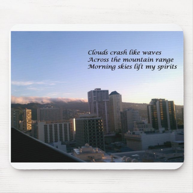 Hawaiian Sunrise Haiku Mouse Mat (Front)