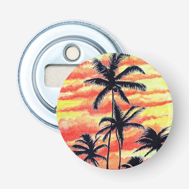 Hawaiian Sunset Coco Palms  Bottle Opener (Front)