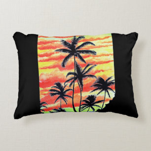 Hawaiian Sunset Coco Palms Decorative Cushion