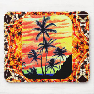 Hawaiian Sunset Coco Palms Mouse Mat