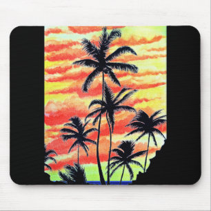 Hawaiian Sunset Coco Palms Mouse Mat