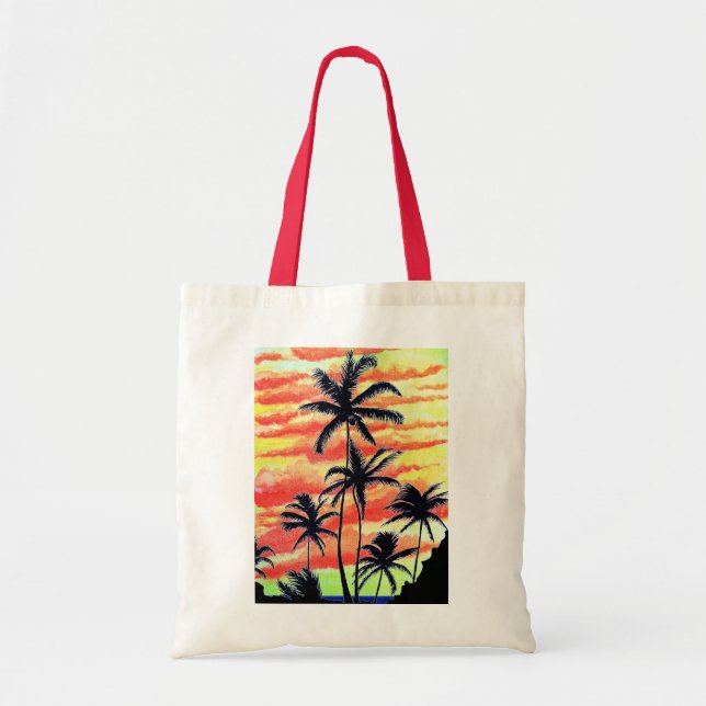 Hawaiian Sunset Coco Palms  Tote Bag (Front)