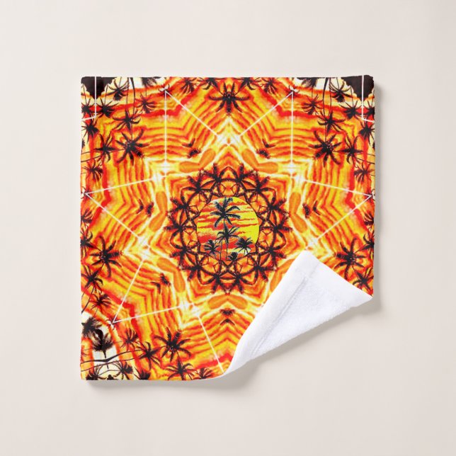 Hawaiian Sunset Coco Palms  Wash Cloth (Wash Cloth)