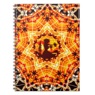 Hawaiian Sunset Hula Palms Notebook
