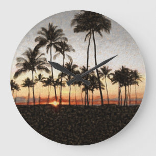 Hawaiian Sunset Large Clock
