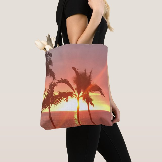 Hawaiian Sunset Photo Designed Tote Bag (Close Up)