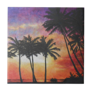 "Hawaiian Sunset" Tile