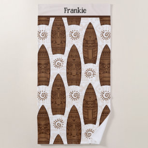 Hawaiian Surfer Beach Towel
