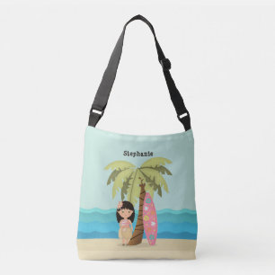 Hawaiian Surfer Girl Crossbody Bag
