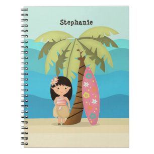 Hawaiian Surfer Girl Notebook
